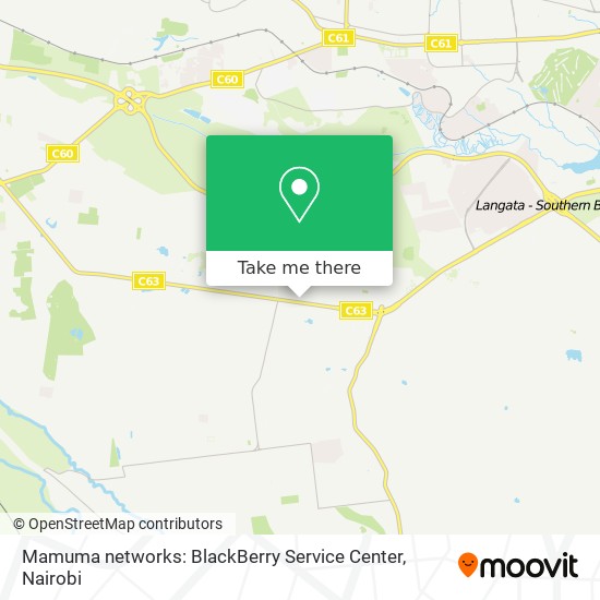 Mamuma networks: BlackBerry Service Center map