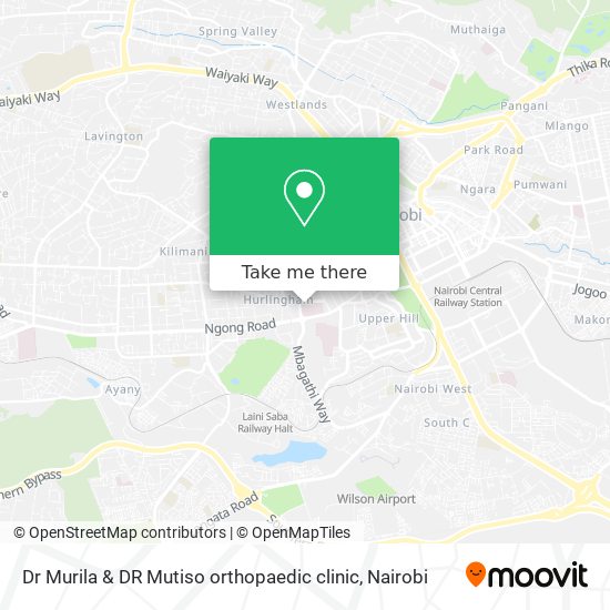 Dr Murila & DR Mutiso orthopaedic clinic map