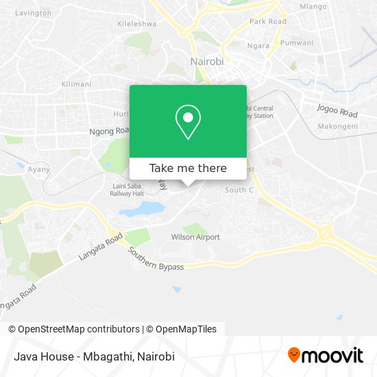 Java House - Mbagathi map
