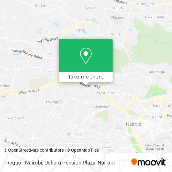 Regus - Nairobi, Ushuru Pension Plaza map
