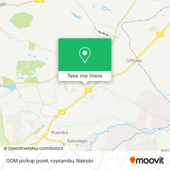 ODM pickup point, roysambu map