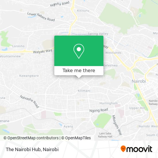 The Nairobi Hub map