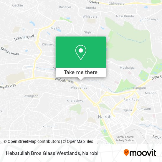 Hebatullah Bros Glass Westlands map