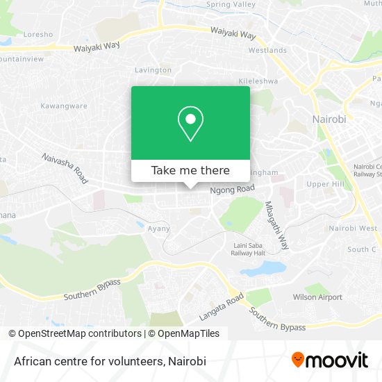 African centre for volunteers map