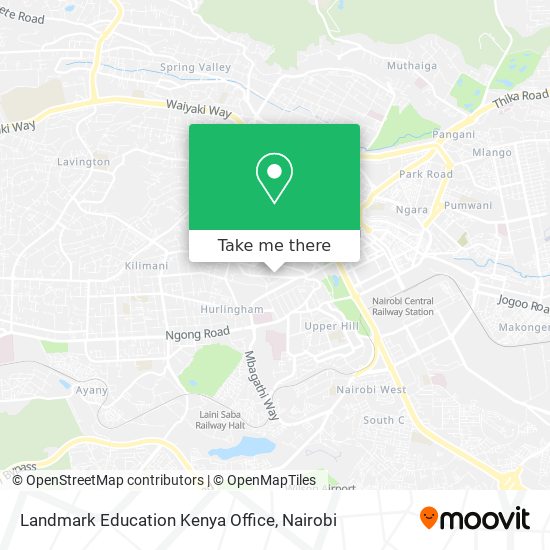 Landmark Education Kenya Office map