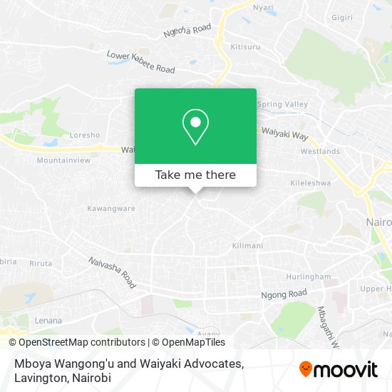 Mboya Wangong'u and Waiyaki Advocates, Lavington map