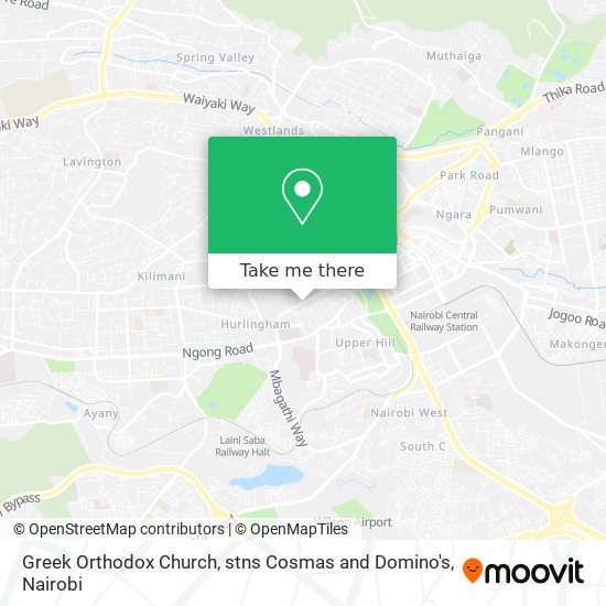 Greek Orthodox Church,  stns Cosmas  and Domino's map