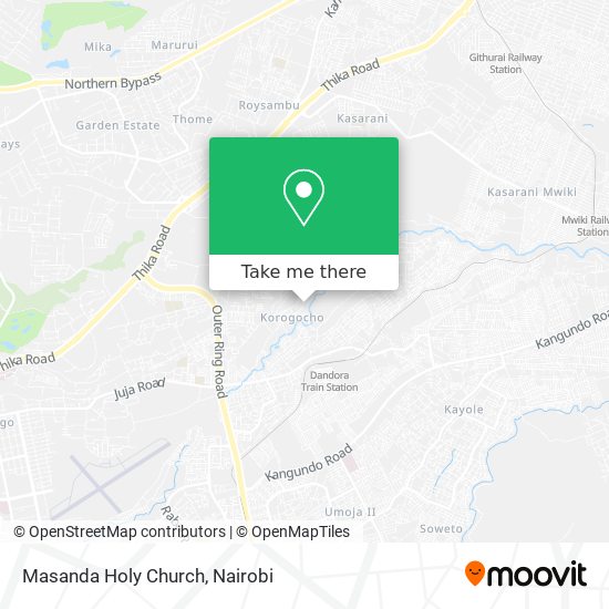 Masanda Holy Church map