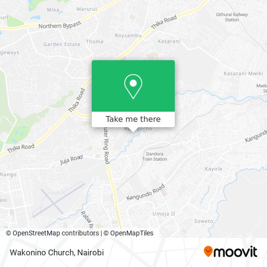 Wakonino Church map