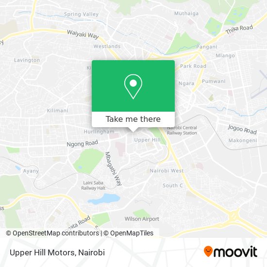 Upper Hill Motors map