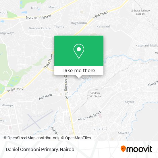 Daniel Comboni Primary map