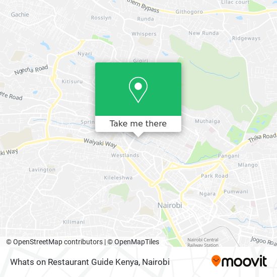 Whats on Restaurant Guide Kenya map