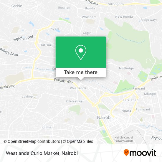 Westlands Curio Market map