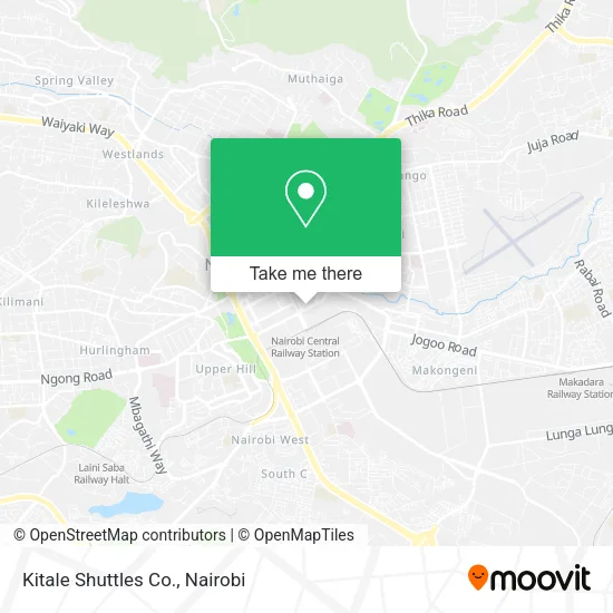 Kitale Shuttles Co. map
