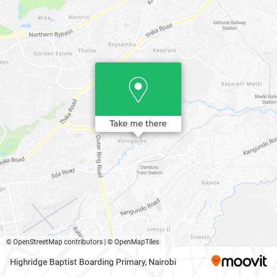 Highridge Baptist Boarding Primary map