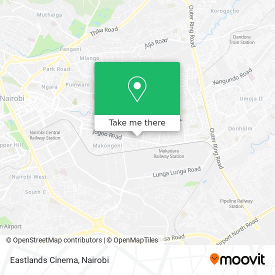Eastlands Cinema map