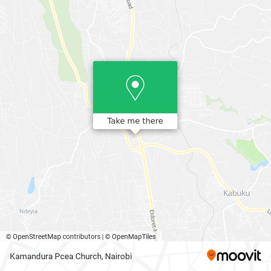 Kamandura Pcea Church map