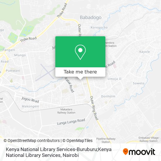 Kenya National Library Services-Buruburu;Kenya National Library Services map