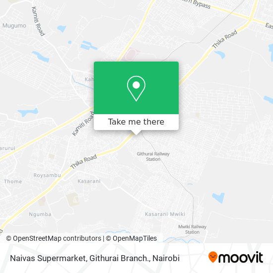 Naivas Supermarket, Githurai Branch. map