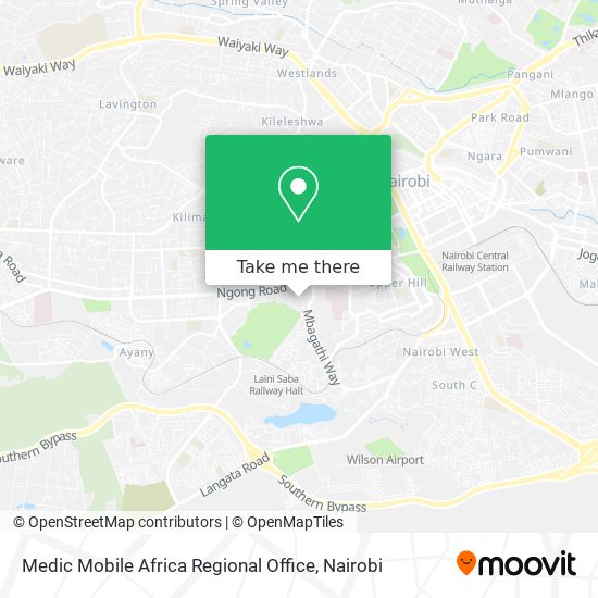 Medic Mobile Africa Regional Office map