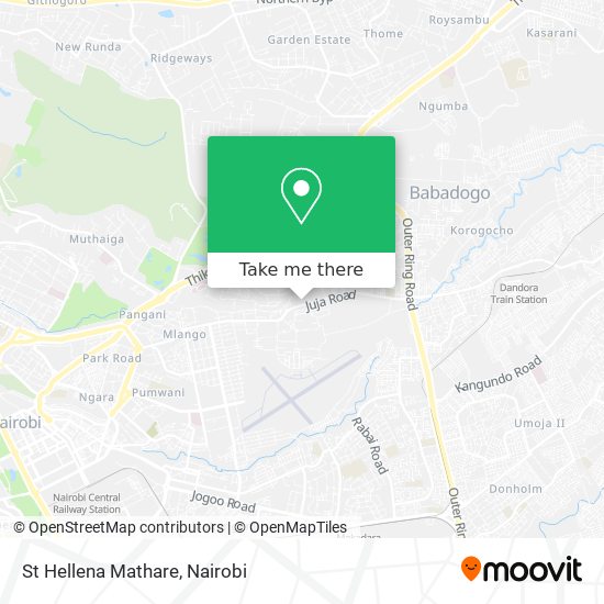 St Hellena Mathare map