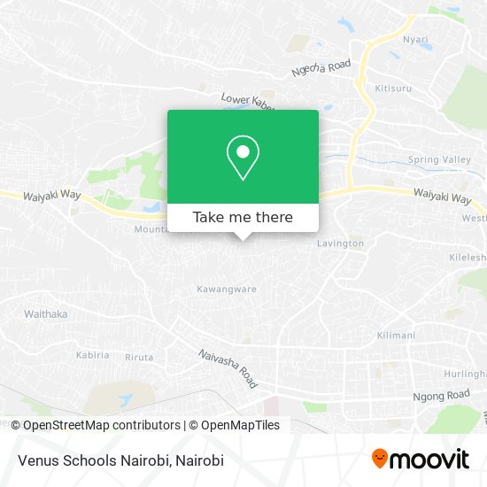 Venus Schools Nairobi map