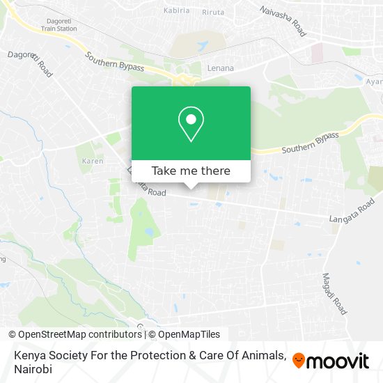 Kenya Society For the Protection & Care Of Animals map