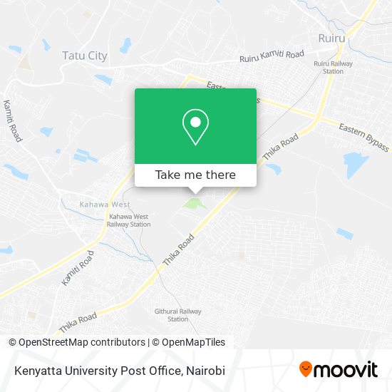 Kenyatta University Post Office map