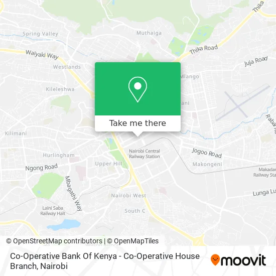 Co-Operative Bank Of Kenya - Co-Operative House Branch map
