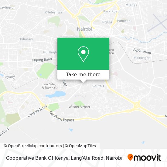 Cooperative Bank Of Kenya, Lang'Ata Road map