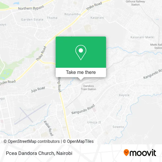 Pcea Dandora Church map