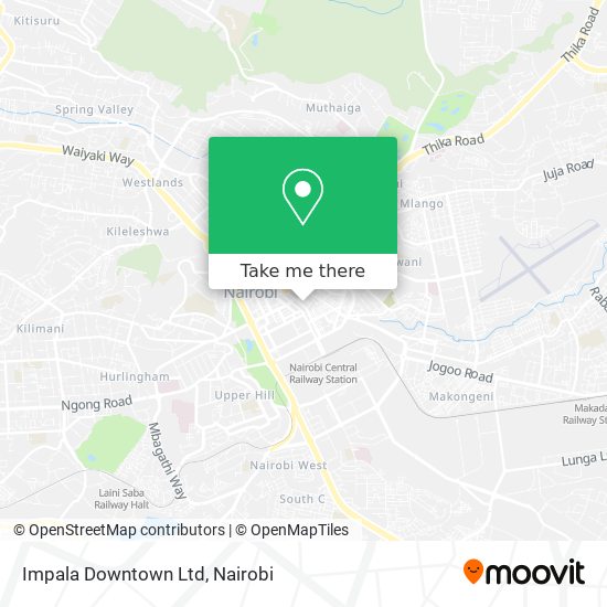 Impala Downtown Ltd map