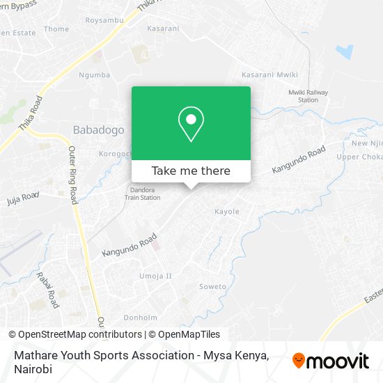 Mathare Youth Sports Association - Mysa Kenya map