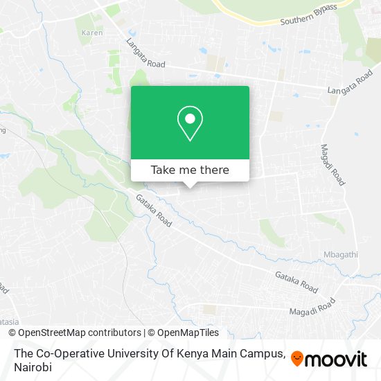 The Co-Operative University Of Kenya Main Campus map
