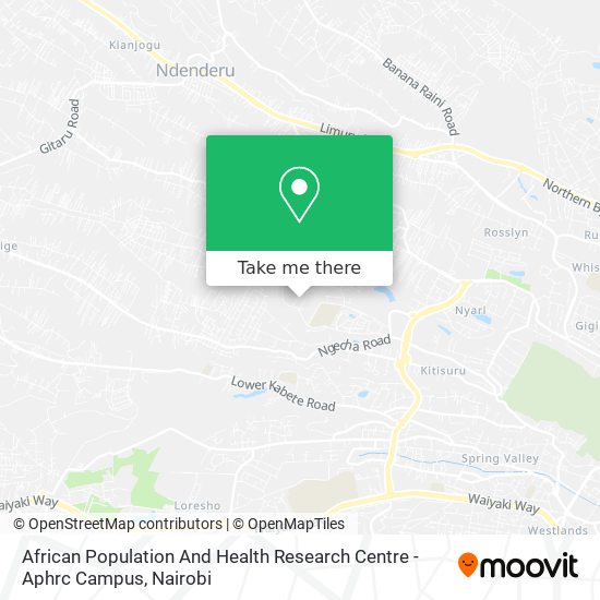 African Population And Health Research Centre - Aphrc Campus map