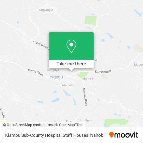 Kiambu Sub-County Hospital Staff Houses map