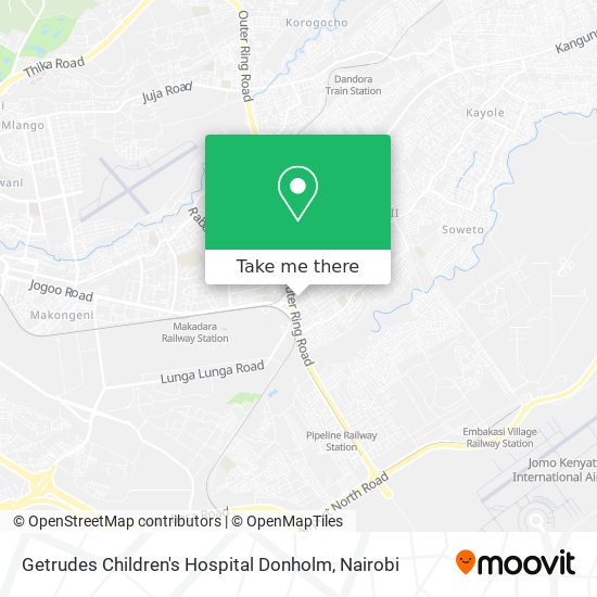 Getrudes Children's Hospital Donholm map