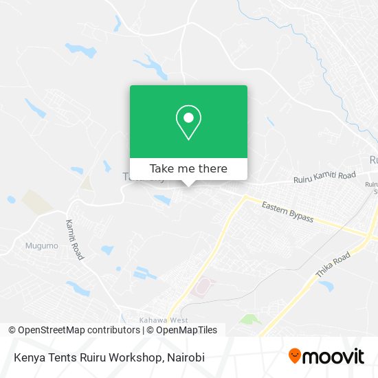 Kenya Tents Ruiru Workshop map