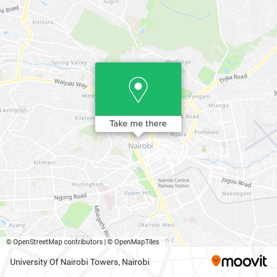 University Of Nairobi Towers map