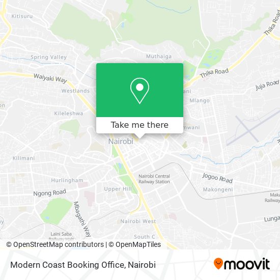 Modern Coast Booking Office map