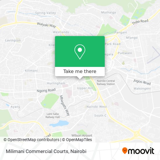 Milimani Commercial Courts map