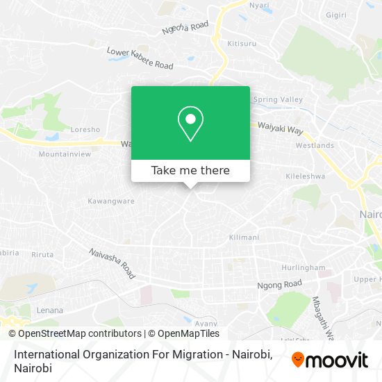 International Organization For Migration - Nairobi map