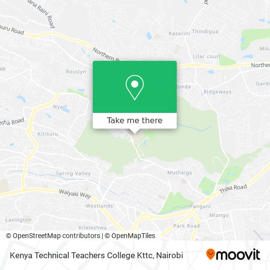 Kenya Technical Teachers College Kttc map
