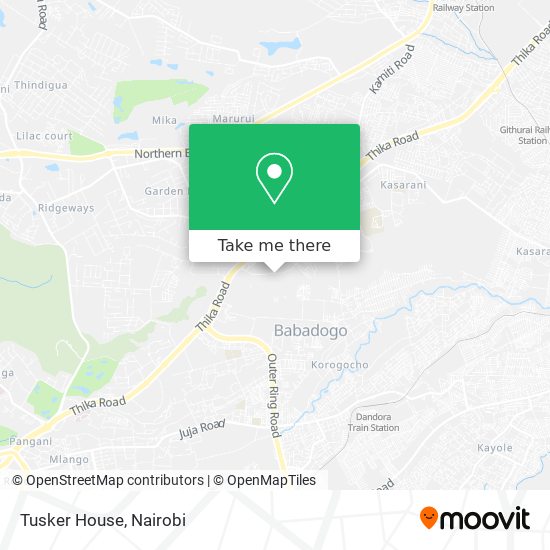 Tusker House map