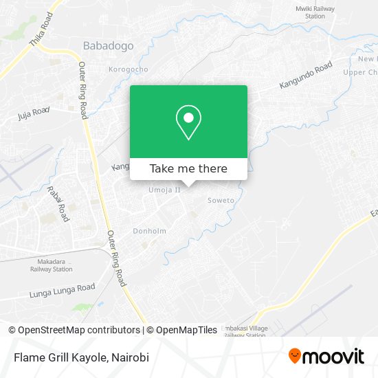 Flame Grill Kayole map