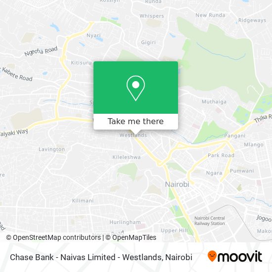 Chase Bank - Naivas Limited - Westlands map