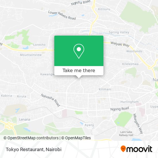 Tokyo Restaurant map