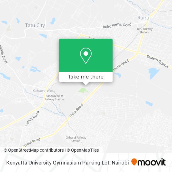 Kenyatta University Gymnasium Parking Lot map