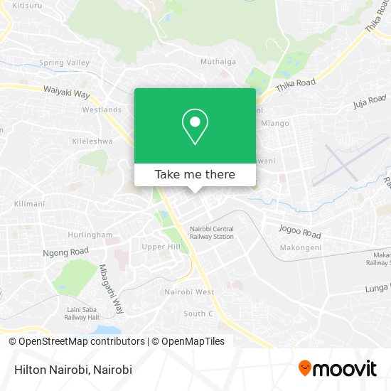 Hilton Nairobi map