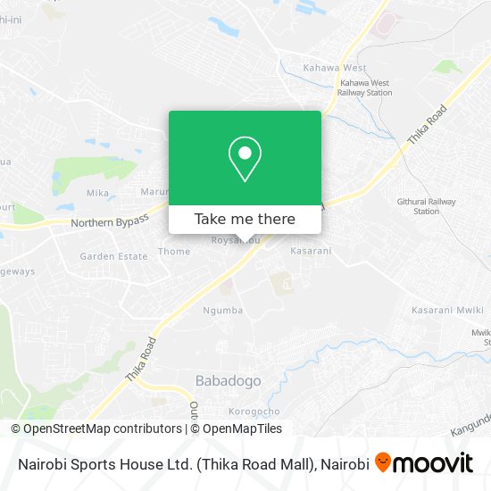 Nairobi Sports House Ltd. (Thika Road Mall) map